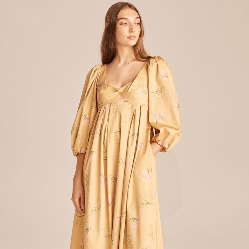 Rebecca Taylor Sylvia Fleur puff-sleeve dress